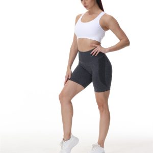 Yoga-Shorts Damen kurz – Sport-Shorts mit seitlichem Halbmond-Detail