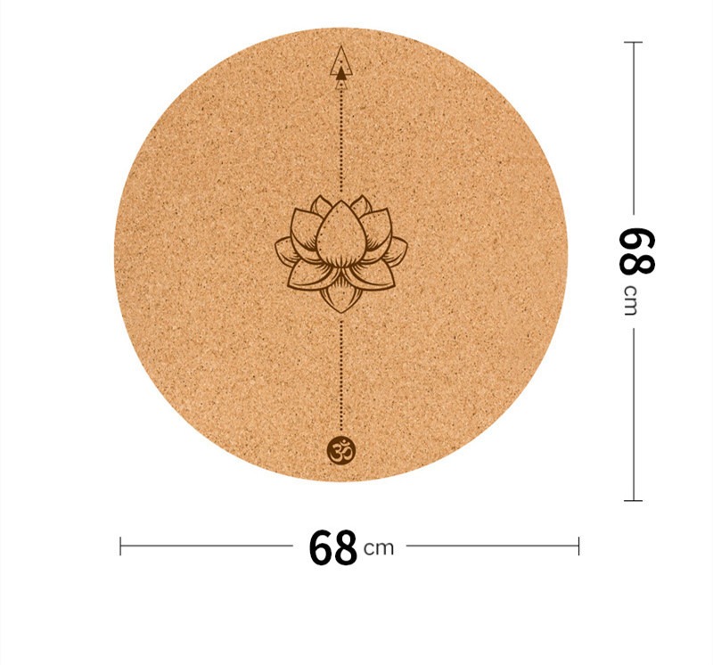 Meditationsmatte rund aus Kork & Naturkautschuk – 68 cm, 5 mm stark – Bild 3
