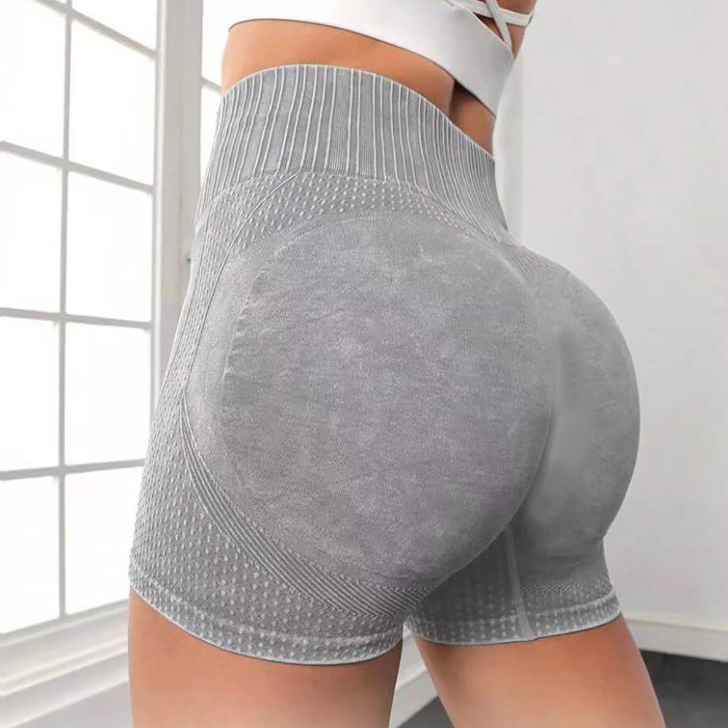 High-Waist Yoga-Shorts Damen – Po-liftend, schnelltrocknend – Bild 2
