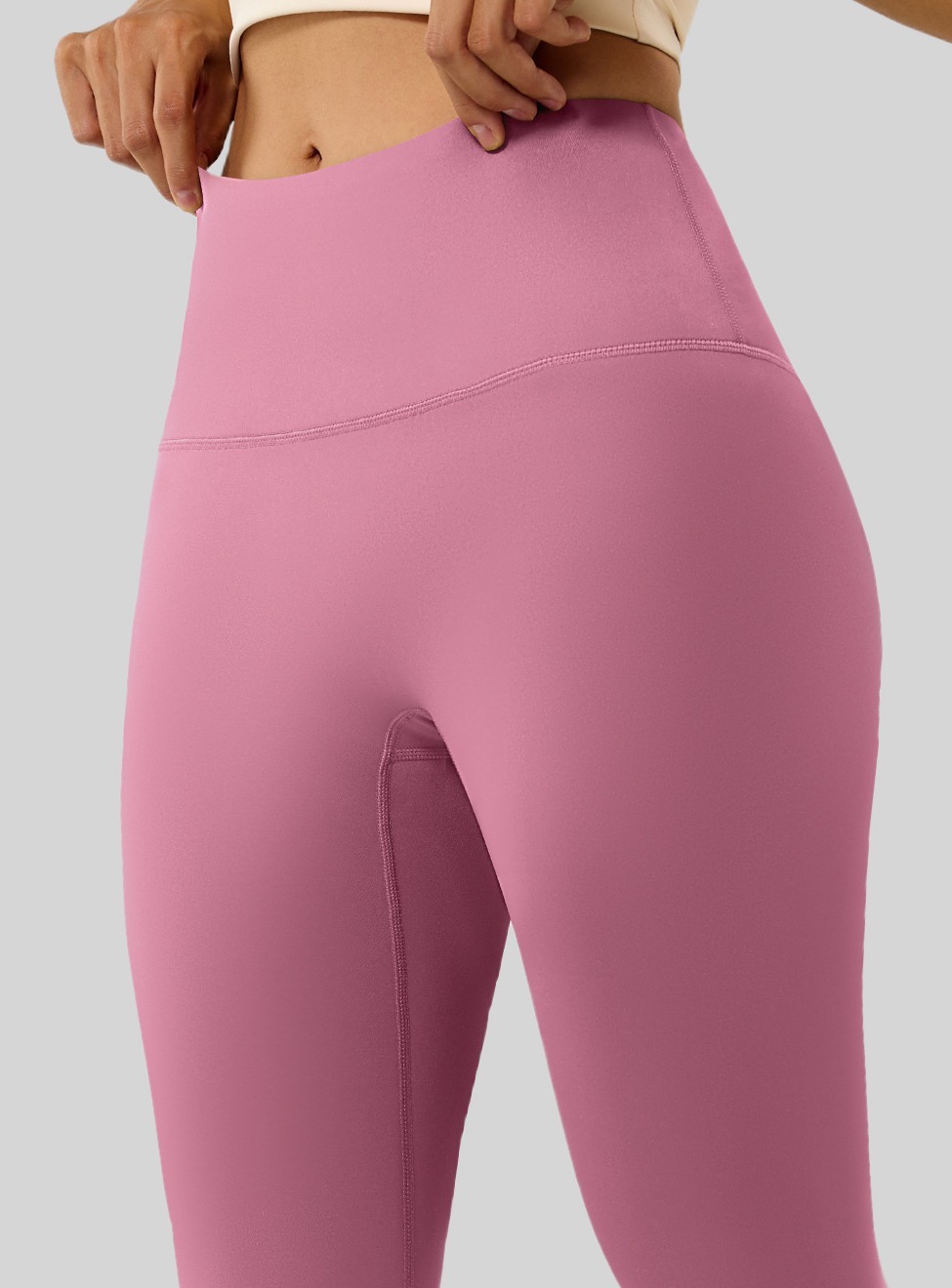 Yoga-Leggings Damen ohne Vordernaht – High Waist mit Bauch-weg-Effekt