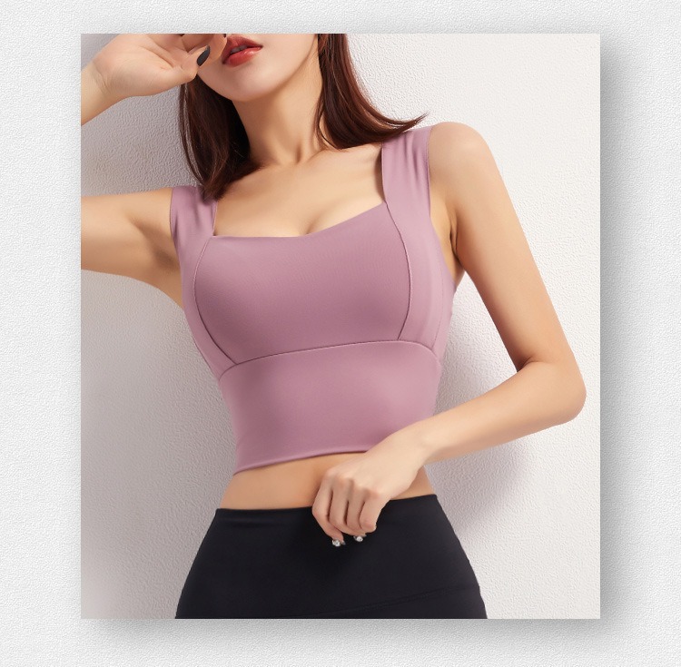 Push-up Sport-BH Damen – Yoga Crop Top mit Pads, bügellos – Bild 2