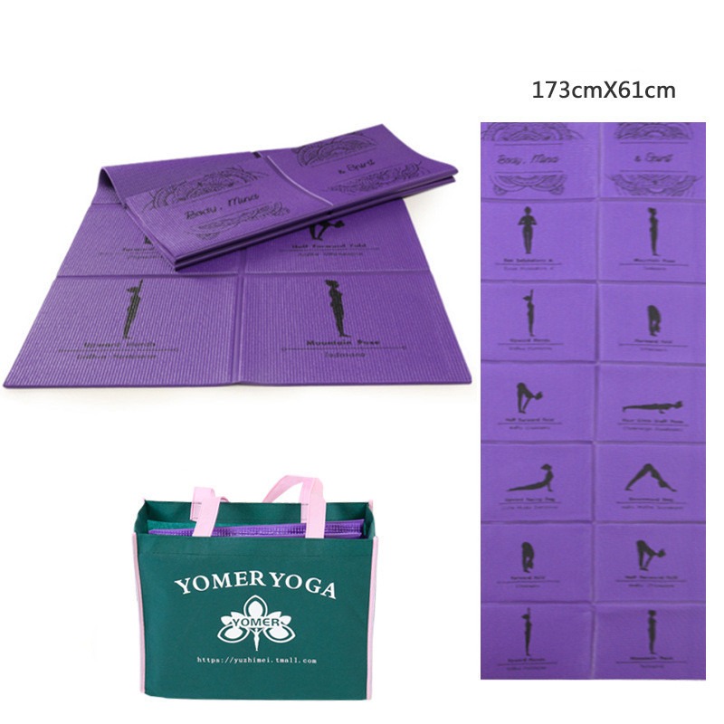 Reise-Yogamatte – faltbare Yogamatte für Reisen, 173 × 61 cm, aus PVC – Bild 8