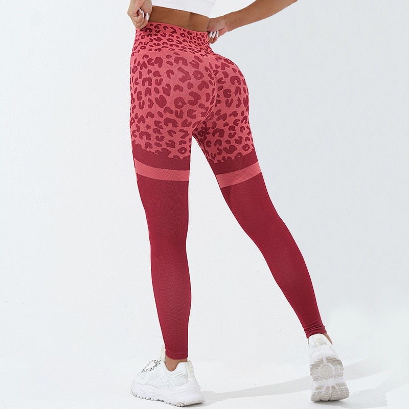 Leopard-Leggings für Damen – High Waist, nahtlos – Bild 5