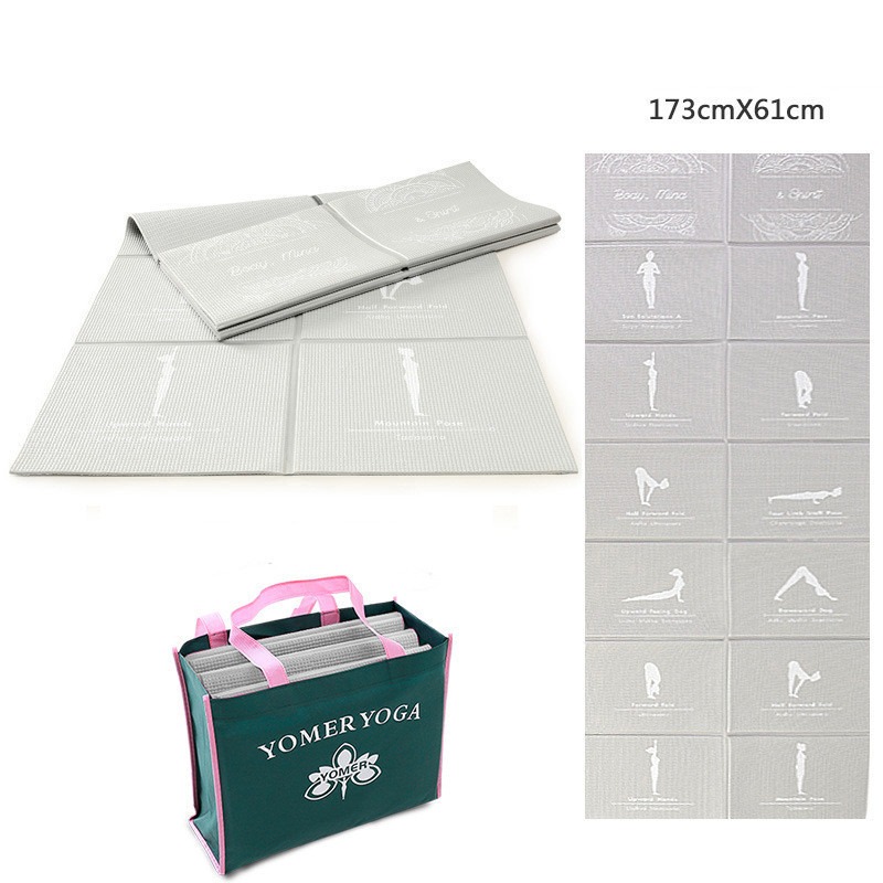 Reise-Yogamatte – faltbare Yogamatte für Reisen, 173 × 61 cm, aus PVC – Bild 10