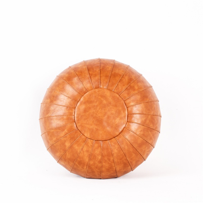Meditationskissen-Bezug aus Leder rund 35 cm – Bodenkissen-Hülle ungefüllt – Bild 7