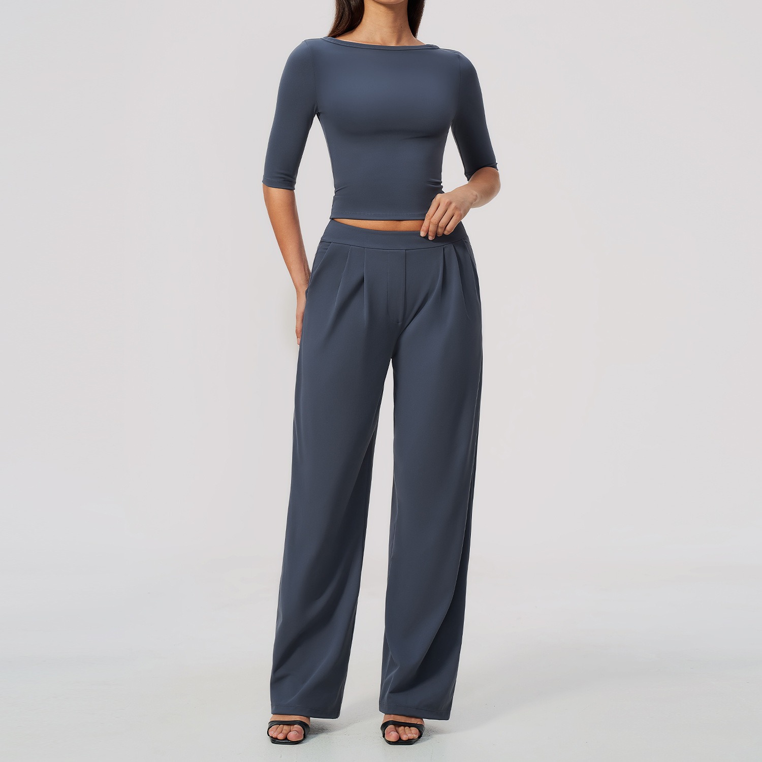 Yoga-Set Damen schnelltrocknend – Fitness-Outfit für Training – Bild 5