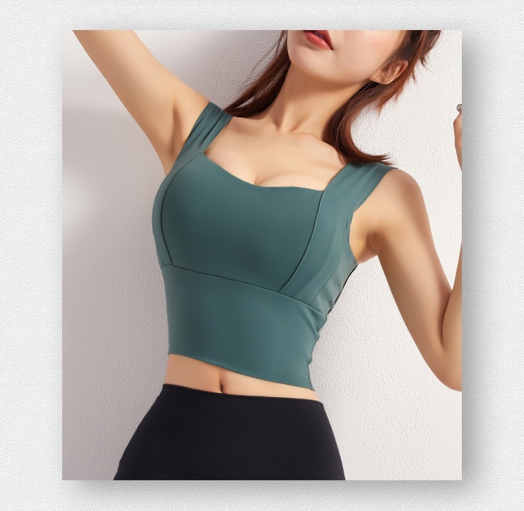 Push-up Sport-BH Damen – Yoga Crop Top mit Pads, bügellos – Bild 8