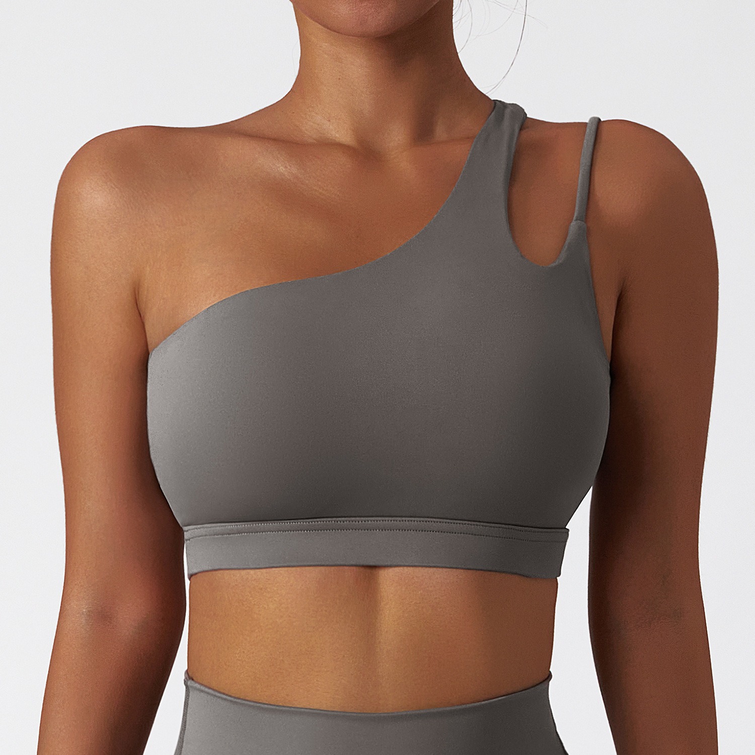 One-Shoulder Sport-BH Damen – asymmetrischer Träger, stützend – Bild 2