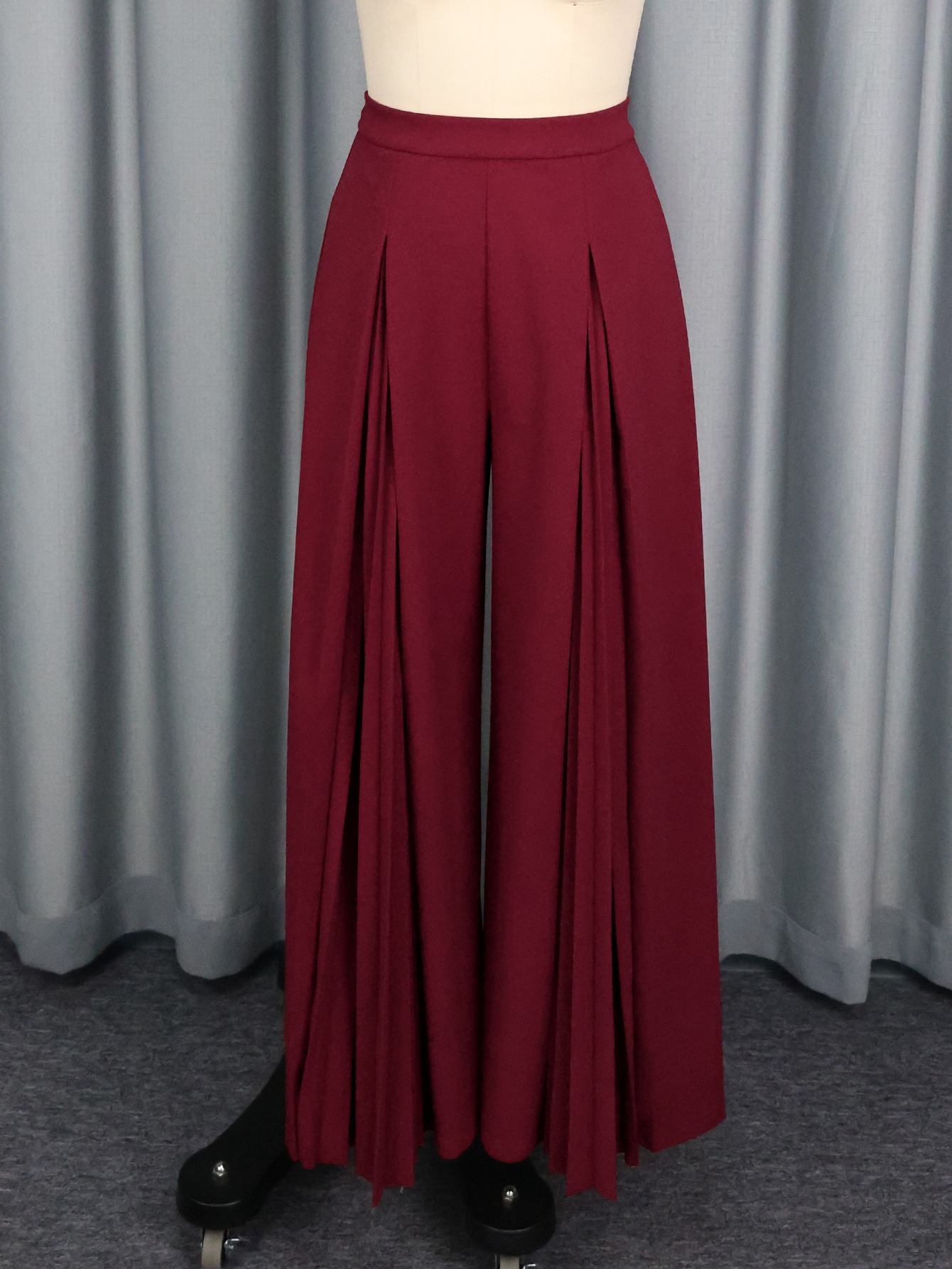 Yoga-Palazzo-Hose Damen weit – High-Waist Hose mit Falten-Details – Bild 6